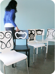 Stickers dos de chaises par Jan Habraken - stickboutik.com